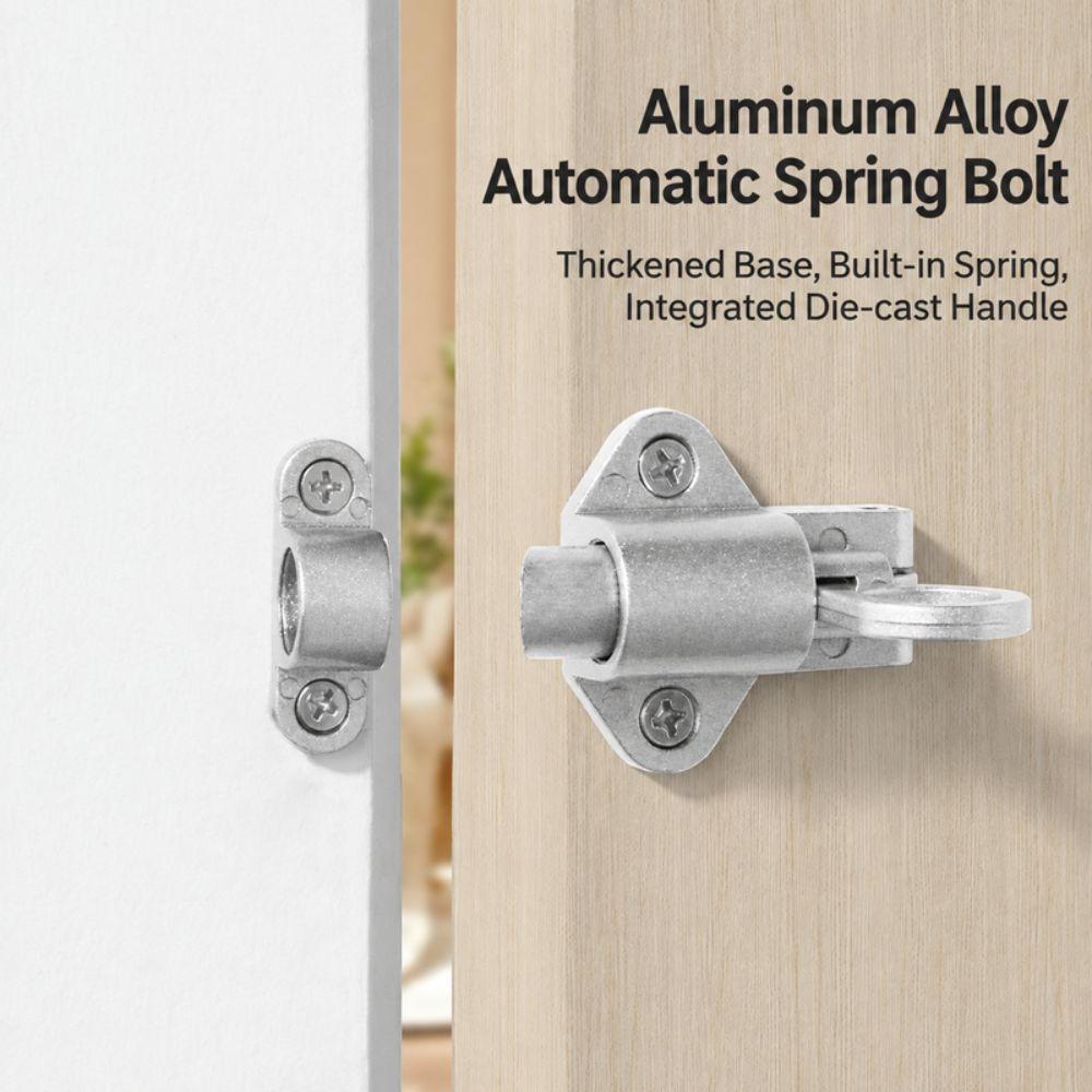 Bolt Latch Spring Door Lock Aluminum Alloy Security Gate Latch Automatic Window Lock  Door Hardware