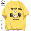 The Great Goose Striving For Fitness T-Shirt Unisex Loose Cotton Tee Trendy Summer Short Sleeve Unisex All-Match Hip Hop Clothing
