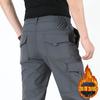 Outdoor Overalls for Men Straight-leg Trousers with Velvet and Multiple Pockets Loose  Windproof  Hiking