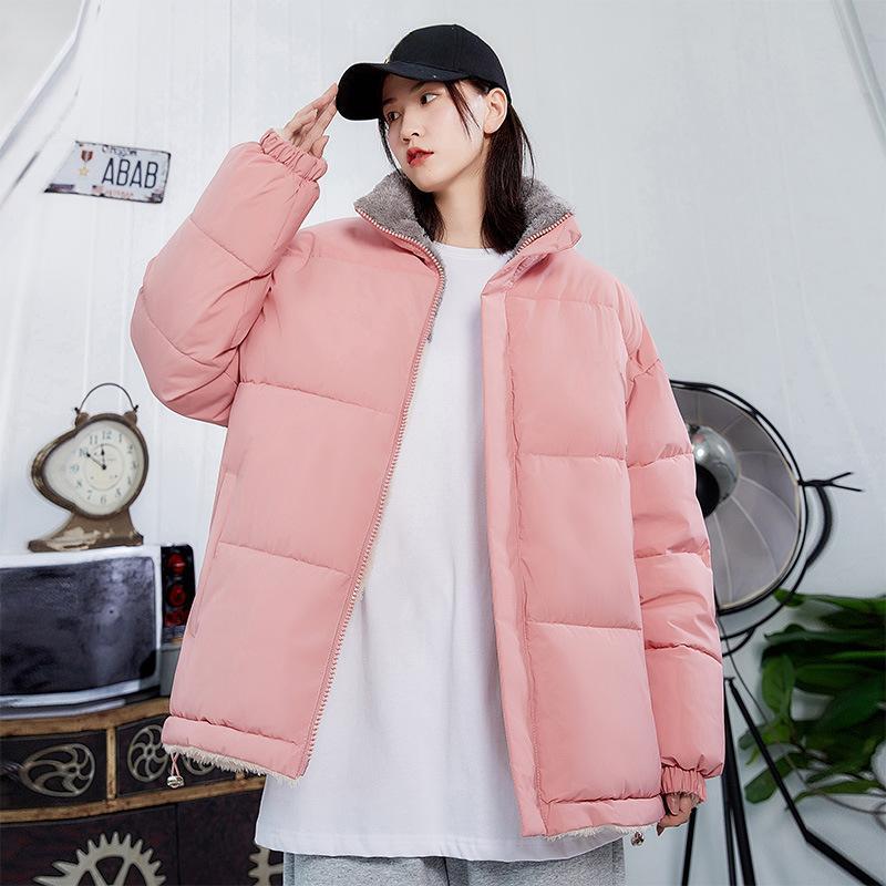 Cotton-padded Loose Winter New Double-sided Men's Coat Fashionable and Casual Stand-up Collar Versatile