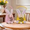 Exquisite Easter Tote Bag Flowers Decoration Storage Tote Bunny Decoration Bag Spring Festival