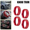 Air Condition Audio Switch Knob Trim Cover Red For 2015-20 Ford F150 Accessori N