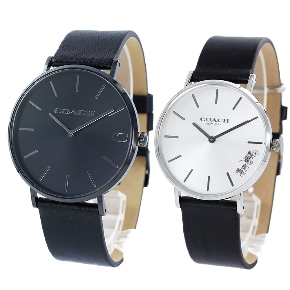 

COACH Storage Box Pair Watch Black Leather Black Leather Strap 1460243414503115 Watch [Coach] [Item]