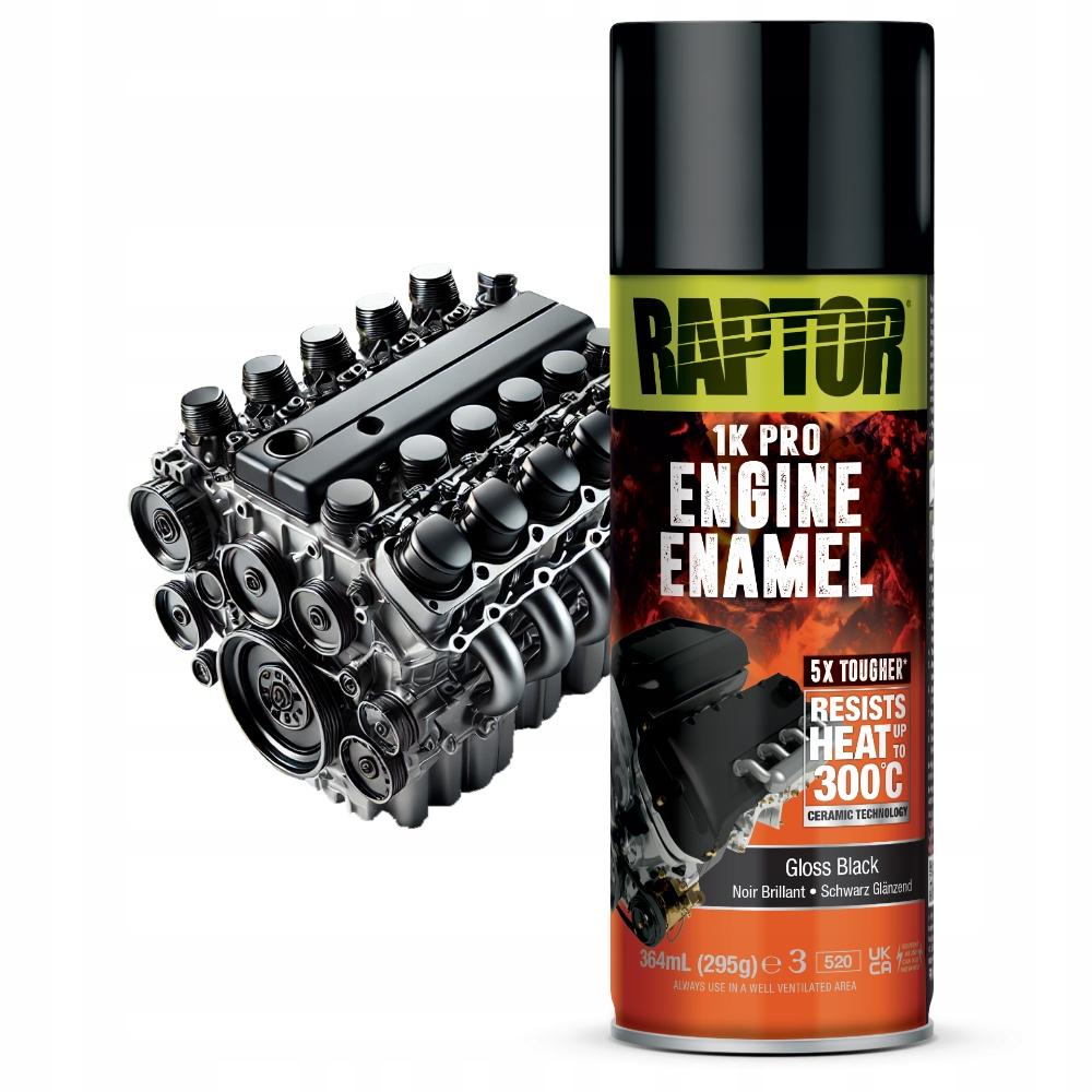 Raptor Engine Enamel - Motorblok Verf ZWART GLANS spuitbus 400ml