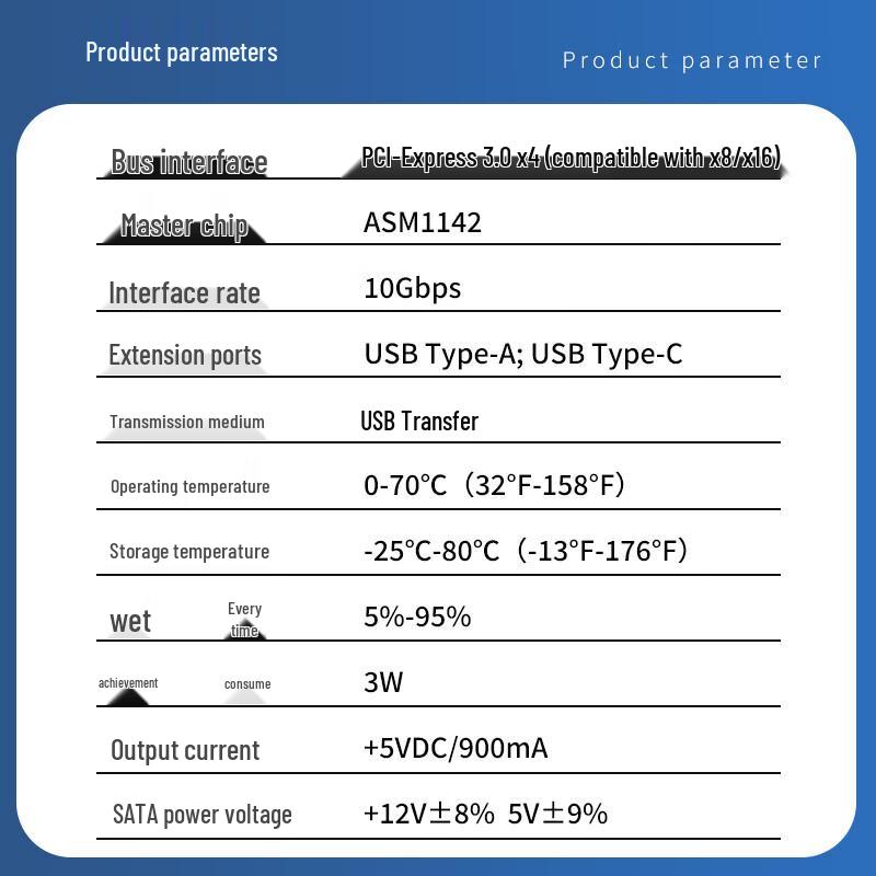 Qishao PCIE X4 To USB 3.1 & Type-C Expansion Card