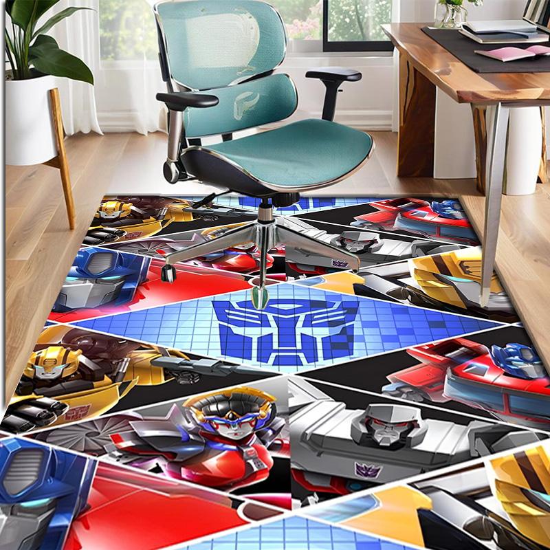 Transformers Pattern Rug, Indoor/Outdoor Mat, for Picnic, Gameroom, Bedroom, Office, Living Room, Home Decor Carpet, Birthday Gift