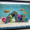 1PC Ocean Life Aquarium Decorations with Floating Ball & Ropes Cute Fish Tank Ornaments for Home Aquarium Decor Theme Characters