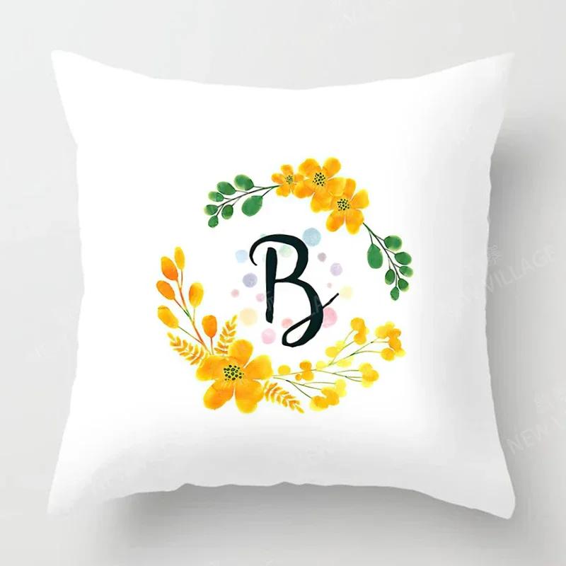 Nordic Fall Home Decor Autumn Throw Pillow Case Sofa Cushion Cover Modern  Letter