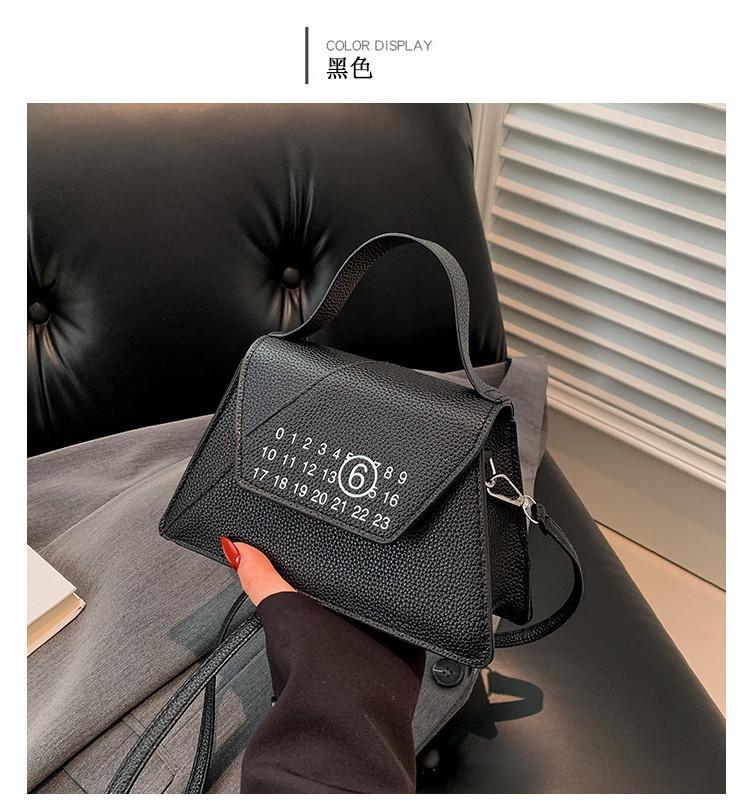 Trendy Urban Style Pu Letter Shoulder Bag Elegant Design For Modern Women чёрный