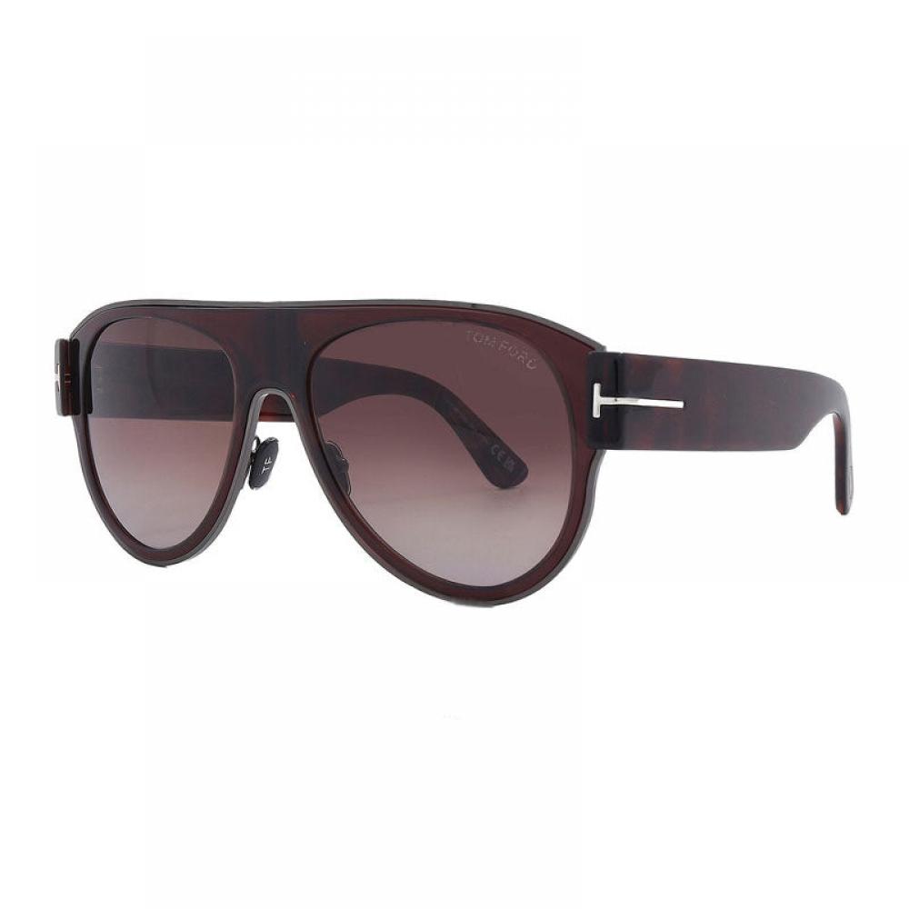 Tom Ford Aviator Full Rim  Shiny Black Frame  Smoke Mirror Lens