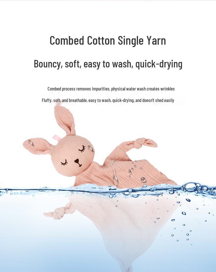 Aipinqi Dětská komfortní deka a bryndáček na slintání - Měkká bavlněná plyšová hračka na spaní