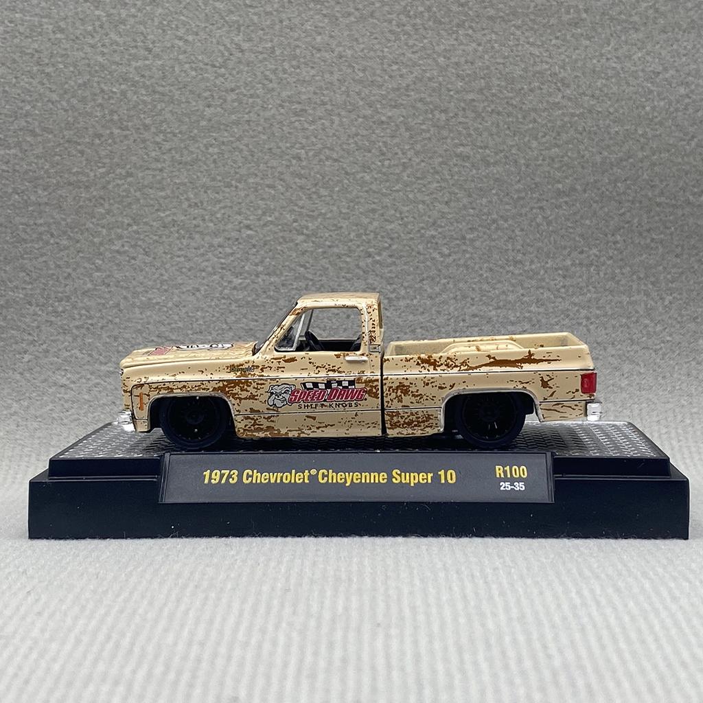 M2 Machines 1:64 Scale Diecast Alloy 1973 Chevrolet Cheyenne Super 10 Toys Cars Model Classic Adult Gift Souvenir Static Display