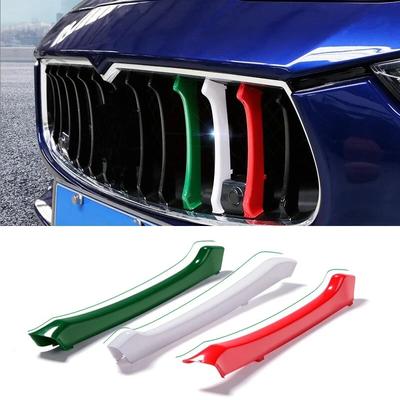 ABS Car-styling Front Grille Grills Trim Strips Cover Performance Decoration Stickers 2014 2015 2016 2017 for Maserati Ghibli