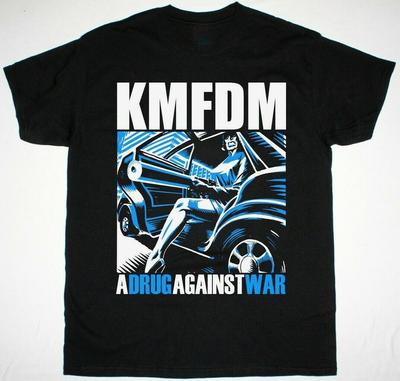 KMFDM A Drug Against War Tričko Topy Tričko Krátký Rukáv Bavlna Černá Velikost S až 4XL