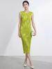 2026 Summer High-End Socialite Goddess Style Sleeveless Miyake Dress