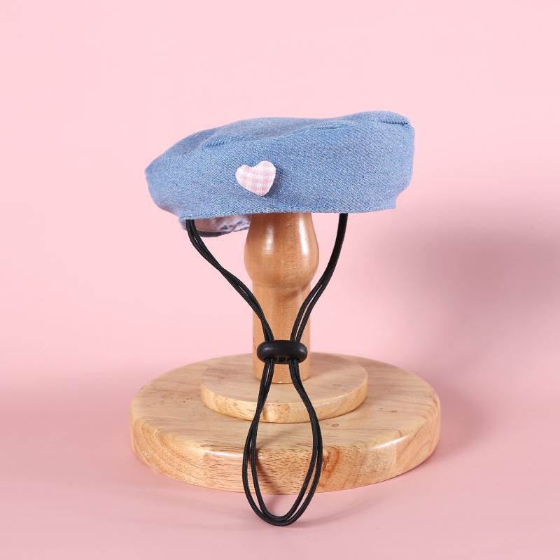 

1/2Pcs Cartoon Plaid Cowboy Teddy Bear Rabbit Pet Beret Bib Lace Bow Pet Decoration Set Cats Dogs Pet Clothing Accessories