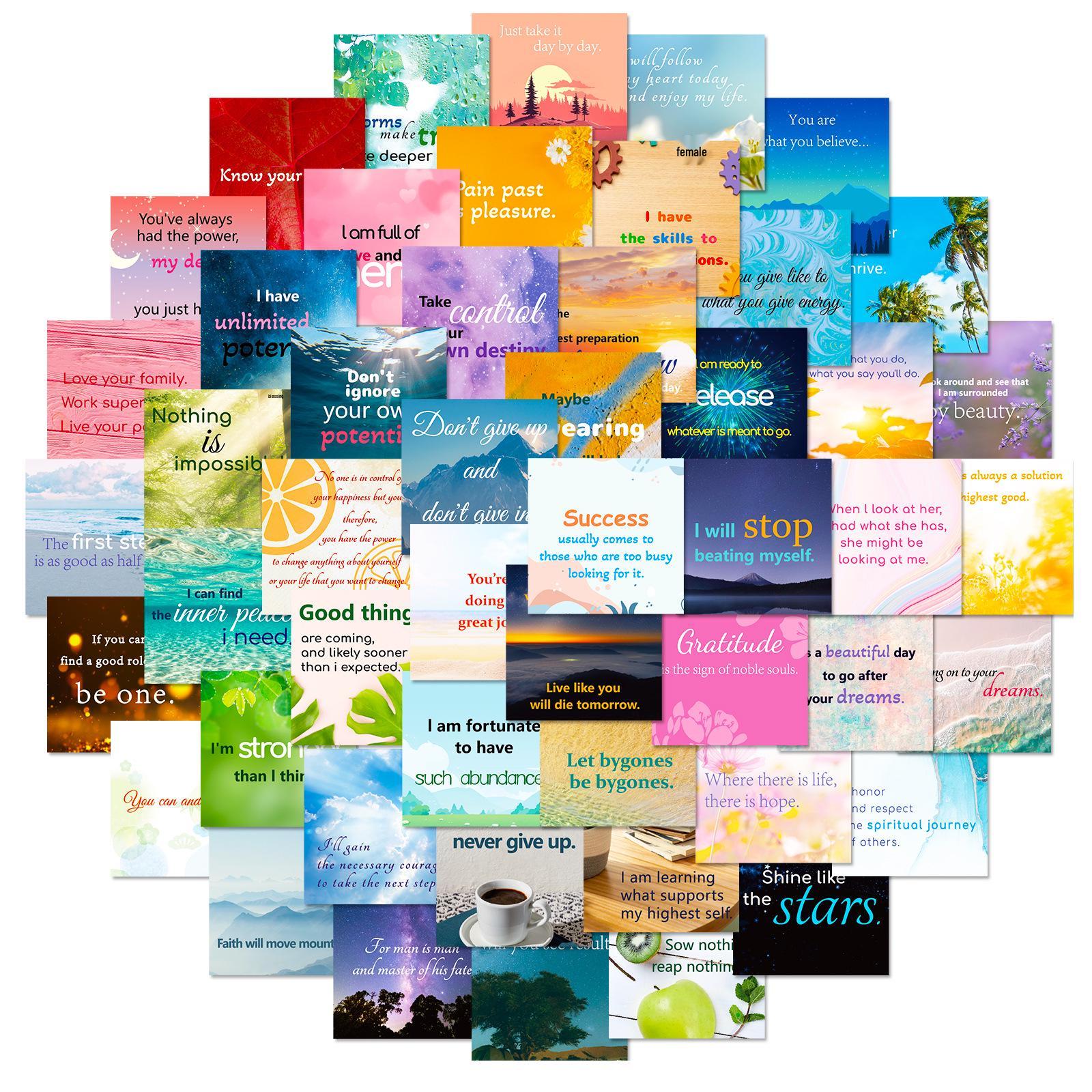 50 Celebrity Quote Stickers: Fresh & Inspirational Aesthetic Designs