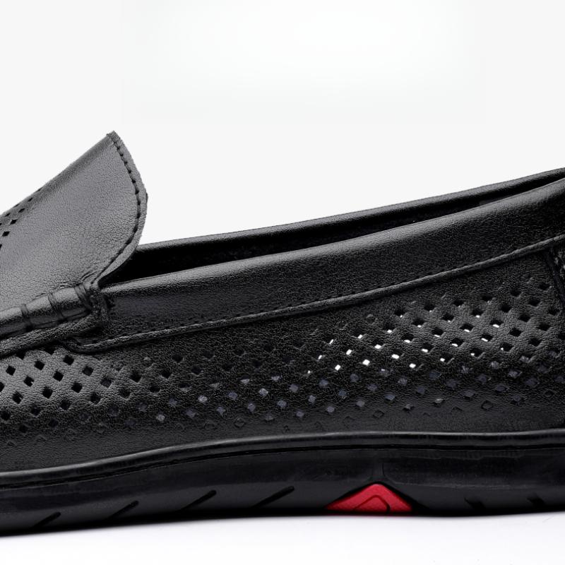 Men's Leather Shoes Slip On Casual Shoes Outdoor Moccasins Summer Loafers Driving Shoes