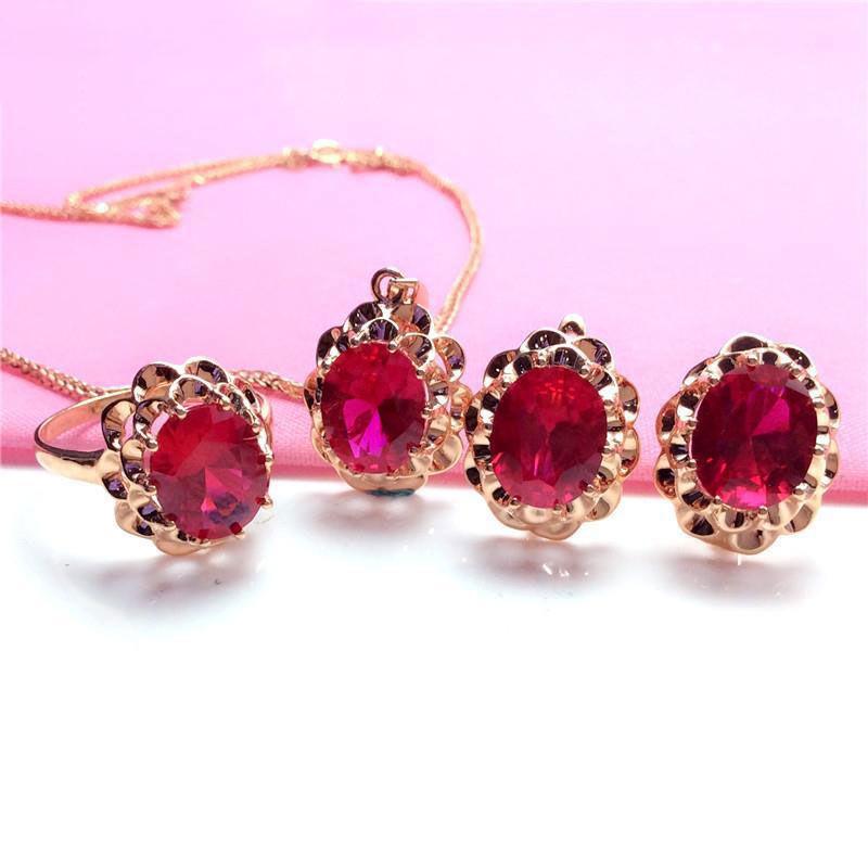 Lila Vergoldete Roségold Eieroberfläche Spitze Redstone Ohrringe, Leichter Luxus Temperament, Hochwertiger Ausländischer Stil Farbe Gold Ohrstecker