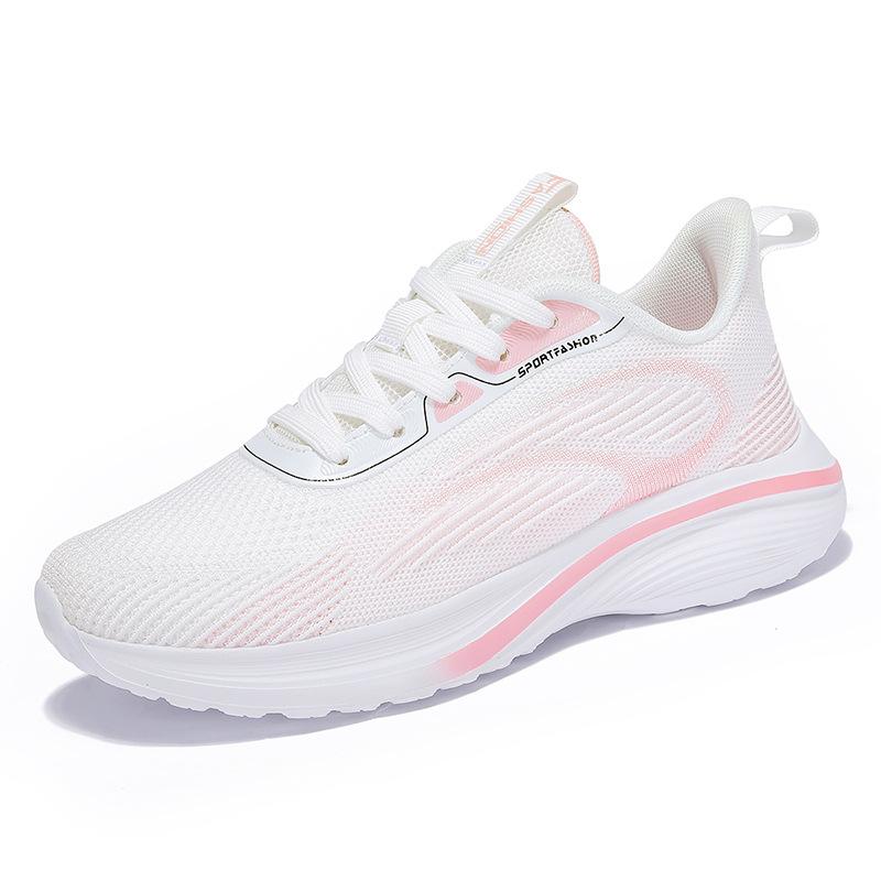 2025 new flying woven shoes breathing foot chip magnetic shock massage sports men's function breathable fitness running shoes women