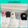 American Style Baseball Cap With M Letter Embroidery For Summer Sun Protection And Casual Wear