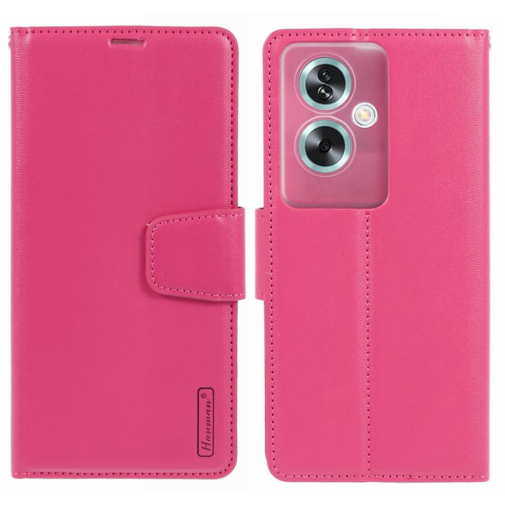 HANMAN Mill Series Phone Cover for Oppo A79 5G/A2 5G Case PU Leather Wallet Phone Stand Shell