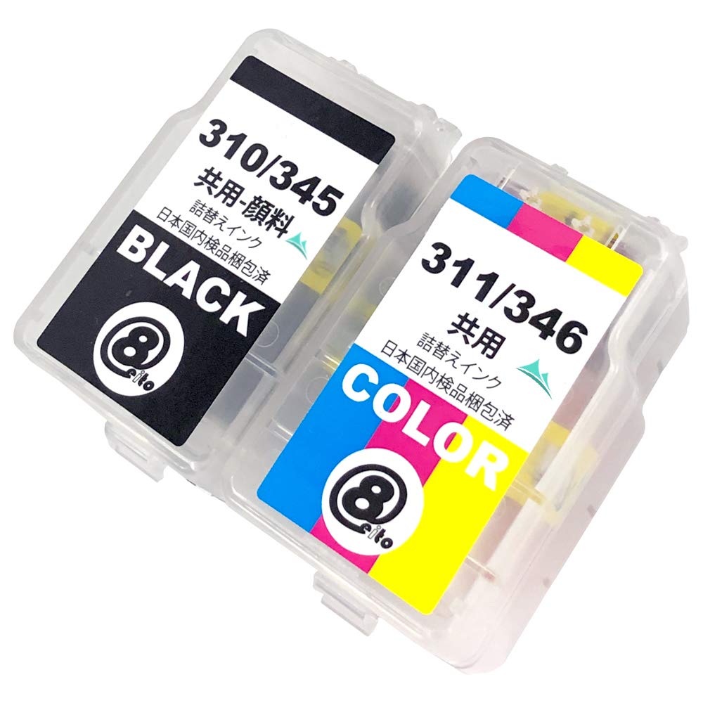 

Сумісні чорнильні картриджі Canon Пігментний чорний Сумісні чорнильні картриджі з гарантією BC310/345-PG/BC311/346 (Високоврожайний, 4-колірний) [(1 BC310XL/345XL