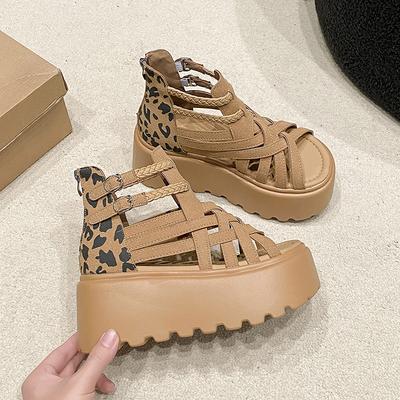Fashion 2025 Designers Women Summer Sandals Open Toe 8CM Platform Wedge Sneakers Women Casual Shoes Beach Sandálias Das Mulheres