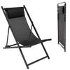 Foldable Garden Beach Lounger With Cushion, Comfortable, Adjustable, Tourist