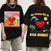 Bad Bunny UN VERANO SIN TI Grafik T-Shirt Unisex Hip Hop T-Shirts Musikalbum Beidseitiger Druck Kurzarm T-Shirts Übergroß