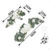 Artificial Flower Swag Rustic Backdrop Arch Handmade Rose Garland for Front Door