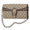 Gucci Dionysus GG Supreme Chain Wallet Beige Canvas Brown Leather Silver Hardware Daily Use 731782-96IWN-8747