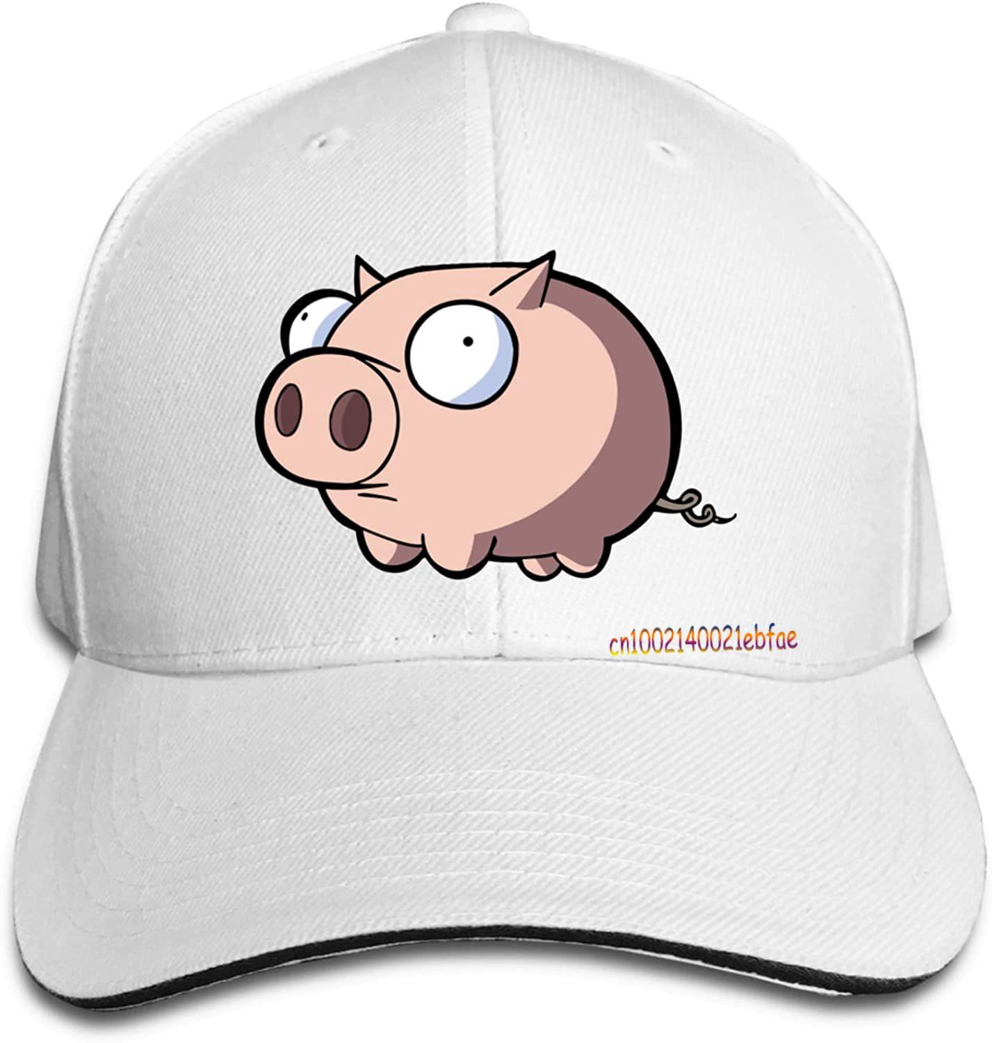Flowers Fashion Leuk varken honkbalhoed sandwich pet zonnehoeden vintage unisex verstelbaar van wasbare trucker caps One Size