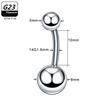 1/5pcs ASTM F136 G23 Titanium 14G Belly Button Ring Navel Nombril Piercing CZ Sexy Women Body Jewelry Ombligo