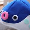 Stofftier Plüschmütze Cartoon Kugelfisch Klappohrenmütze Halloween Cosplay Kopfbedeckung