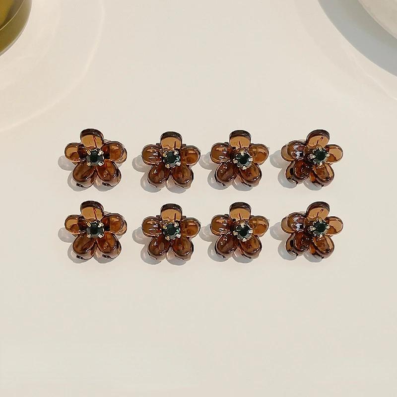 New 10pcs Mini Floral Hair Claw Kawaii Hair Clip Claw Clamp Braid Clips Headwear Girls Women Hair Accessories