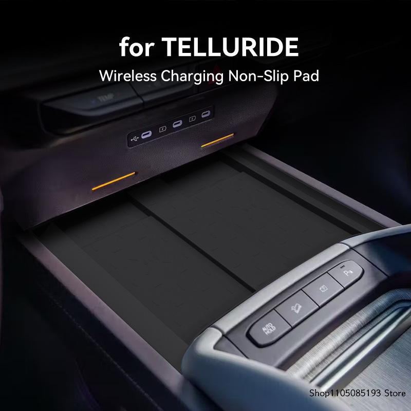 For the 2027 Telluride Central Control Wireless Charging Pad for the Car's Non-slip Mat Interior
