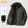 Men's Hooded Padded Stand Collar Jacket