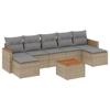 VidaXL Salon de Jardin avec Coussins 8 pcs, Canapés de Terrasse, Ensemble de Meubles de Patio, Mobilier d'Extérieur, Beige 3258643