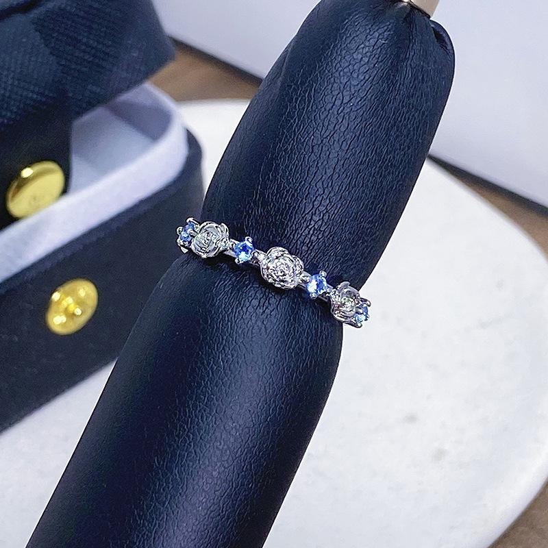 Flower Series Open Ring Temperament Personality Niche Design Light Luxury High-End Ring