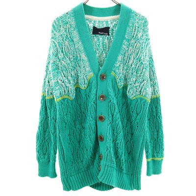 Boussole made in Japan Langarm V-Ausschnitt Strick-Cardigan 1 grün Grobstrick Damen Gebraucht