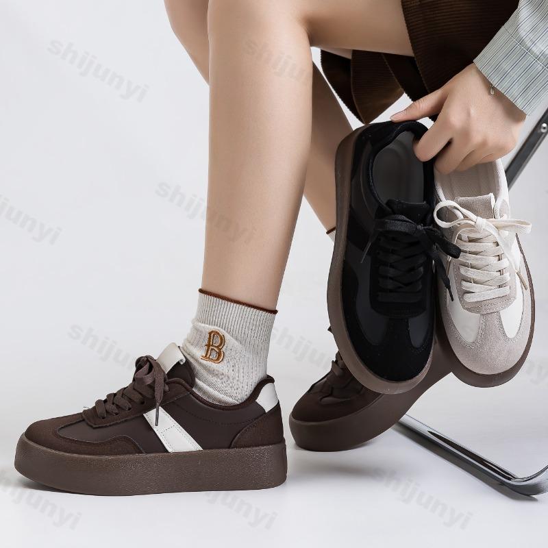 Módní dámské ležérní sportovní boty Podzimní móda Všestranné tenisky na platformě s tlustou podrážkou Pohodlné protiskluzové venkovní vulkanizované boty