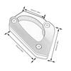 Motorcycle Kickstand Extension Stand Support Plate Aluminium Alloy Replacement for   V STROM 650XT DL650 20042020