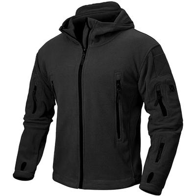 Jaqueta de lã masculina com zíper completo, moletom tático, casacos de inverno, moletom à prova de vento, quente, caça, lã polar, jaquetas para atividades ao ar livre, masculina