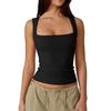 Nuovo Top Elegante Versatile alla Moda Multicolore Largo per Pendolari per Primavera ed Estate T-Shirt Senza Maniche Canottiera Gilet da Donna
