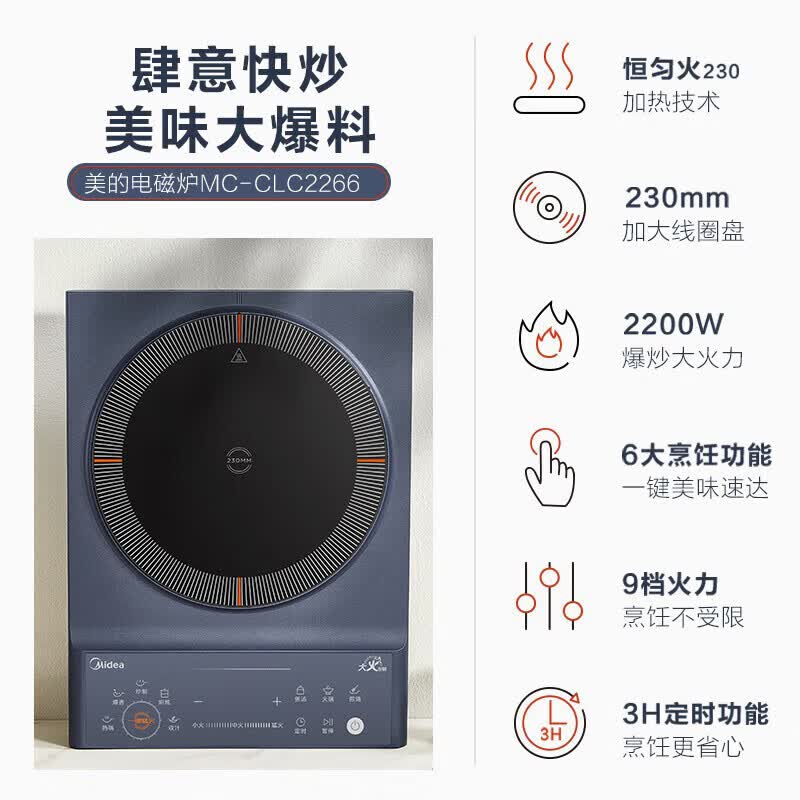 Midea High Power Induction Cooker CN plug (adapter included)