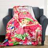 1pc Princess Strawberry3 Blanket, Gift, for Men and Women, Soft Blanket, Good for Sofa Bed Couch Travel, Lightweight Flannel Blanket