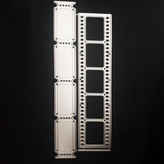 Fustella per biglietti cinematografici in metallo, scrapbooking, fai da te, goffratura, carta, artigianato, stencil
