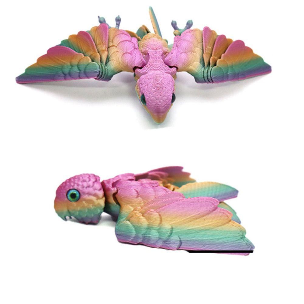 Flexibles Tier 3D-gedrucktes Papageienmodell 3D Artikulierter Papagei Spielzeug Landschaftsdekoration