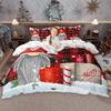 Homewish Christmas Gnome Duvet Cover Set For Boys Girls Merry Xmas Tree Bedding Set Cute Snowflake Snowman Comforter Cover Set